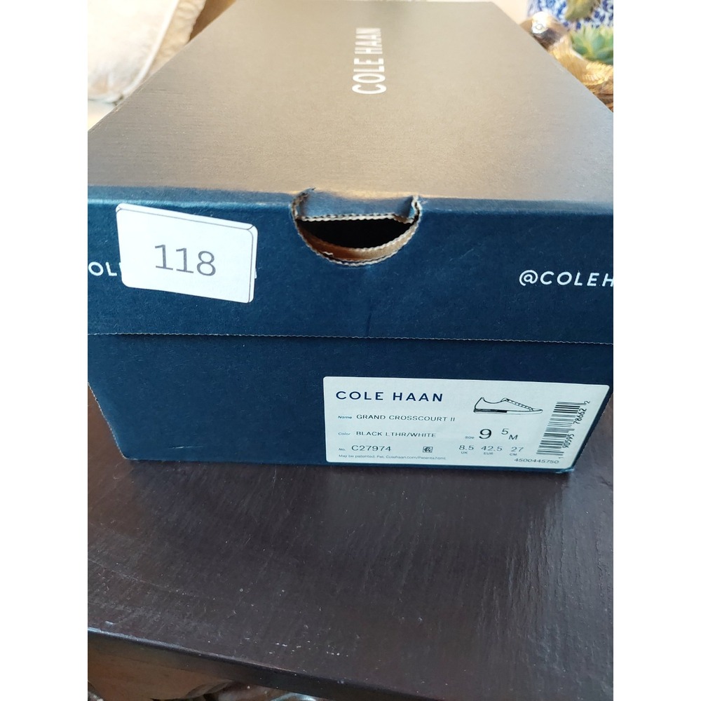Cole Haan Men's Grand Crosscourt II Black Leather Sneakers US 9.5M NEW! C27974 - Picture 9 of 10